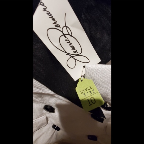 NWT Vintage Jerome Bernard black & white  pantsuit 10 - Picture 7 of 14